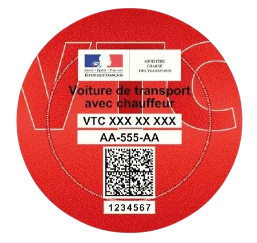 Illustration du macaron rouge VTC